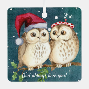 Owl siempre te quiere ornamento (ahora en metaliza