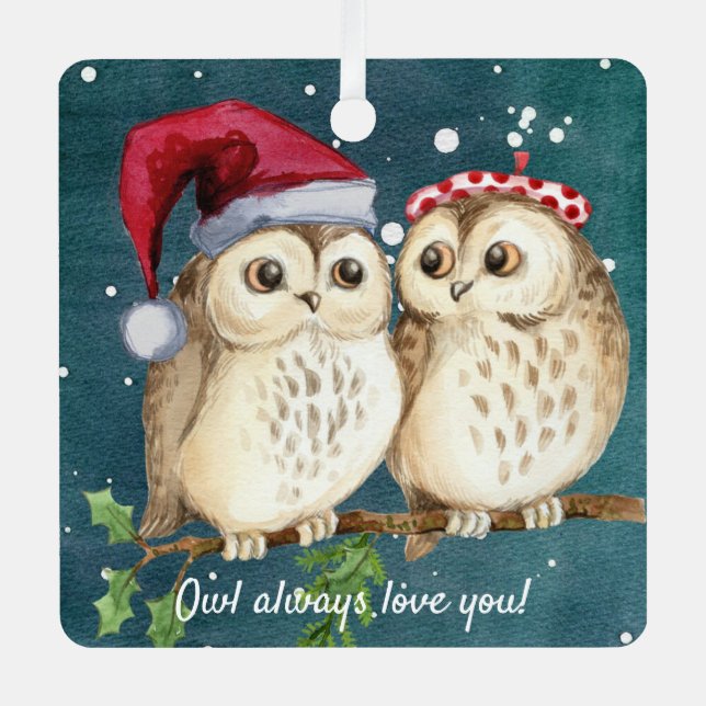 Owl siempre te quiere ornamento (ahora en metaliza (Anverso)
