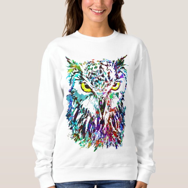 Owl Sweatshirt | Sudadera de búho colorida | Owlet (Anverso)