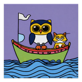 Owl Y Pussycat Glossy Poster