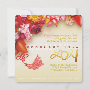 Ox 2021 PSqInv de oro chino floral