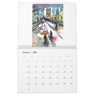 Oxford en el calendario Watercolor 2021