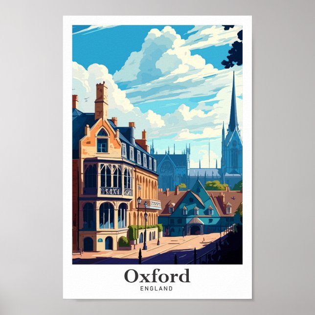 Oxford Inglaterra Ilustracion de Viajes de Arte Vi (Frente)