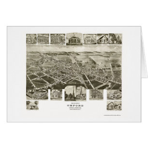 Oxford, mapa panorámico del PA - 1907