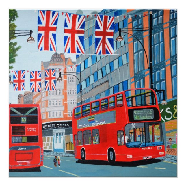 Oxford Street - Reina Dimond Jubilee Poster (Anverso)