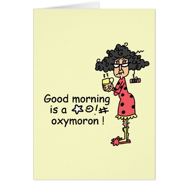 Oxymoron de la buena mañana (Frente)