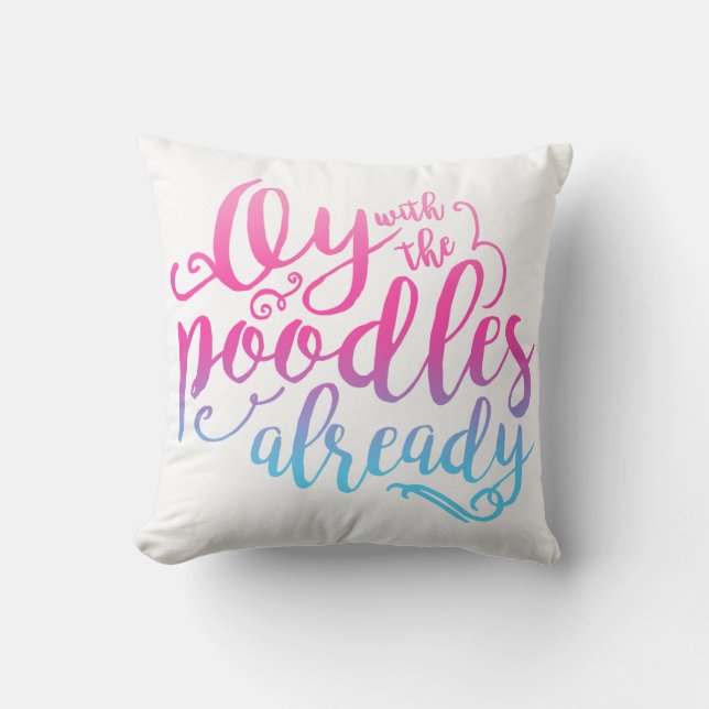 Oy con de los caniches el Cojín decorativo ya (Anverso)