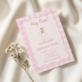 Oye Boo Lindo Fantasma Espeluznante Invitación de