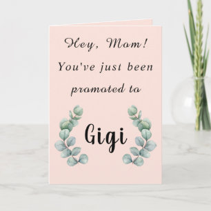 Oye, mamá, acabas de ser ascendido a la tarjeta Gi