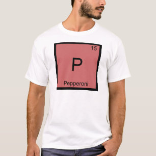 P - Camiseta de símbolo de elemento de química div