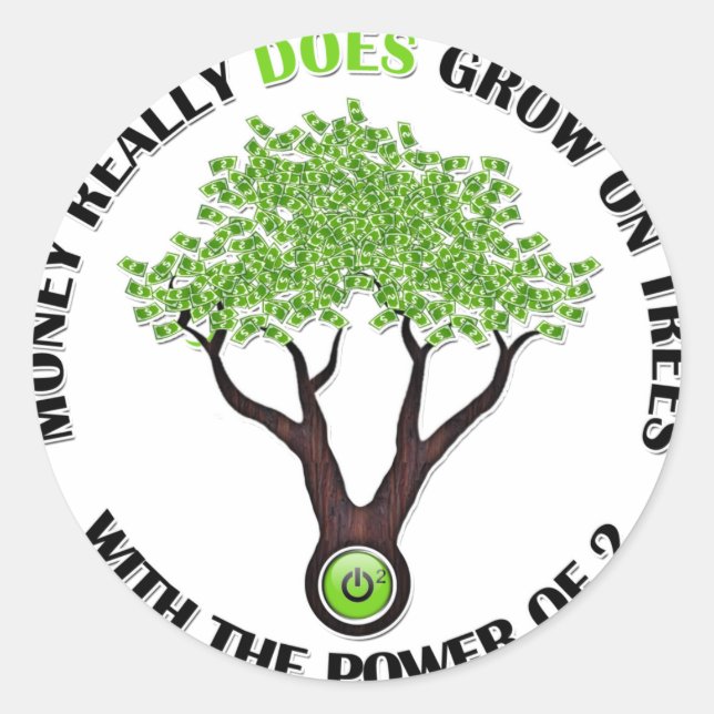 P de 2 pegatina de árbol de dinero (Anverso)