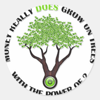 P de 2 pegatina de árbol de dinero