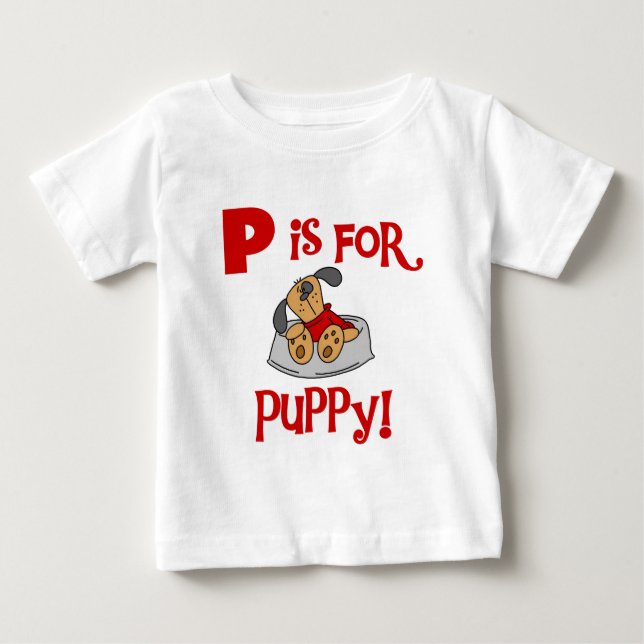 P es para camisetas y regalos de cachorros (Anverso)