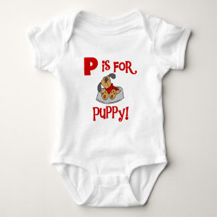 P es para camisetas y regalos de cachorros