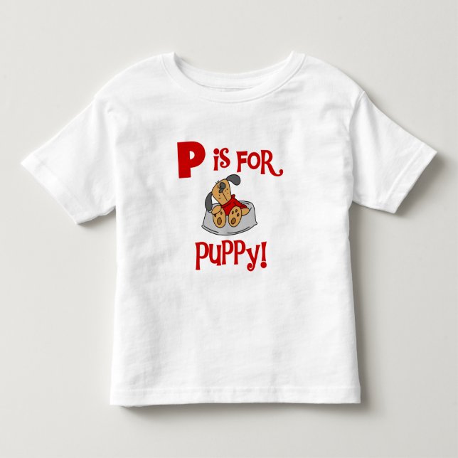 P es para camisetas y regalos de cachorros (Anverso)