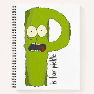 P es para el cuaderno gráfico Pickle Alphabet Oop