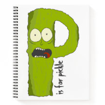 P es para el cuaderno gráfico Pickle Alphabet Oops