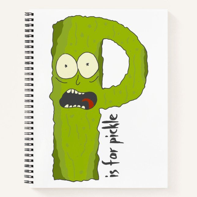 P es para el cuaderno gráfico Pickle Alphabet Oops (Anverso)