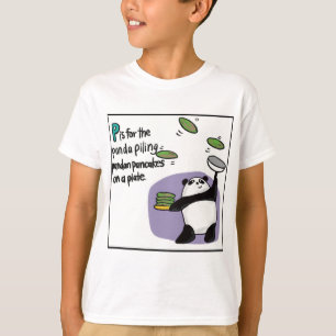 P es para la camiseta de los niños Pancakes