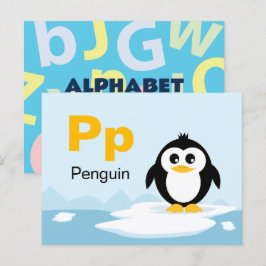 P es para Penguin - Tarjeta Flash Alphabet