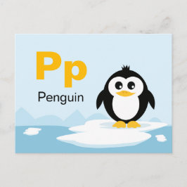 P es para Penguin - Tarjeta Flash Alphabet