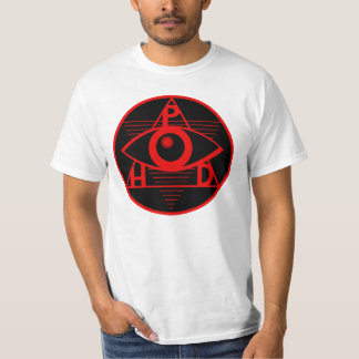 P.H.D. Logotipo en la camisa blanca