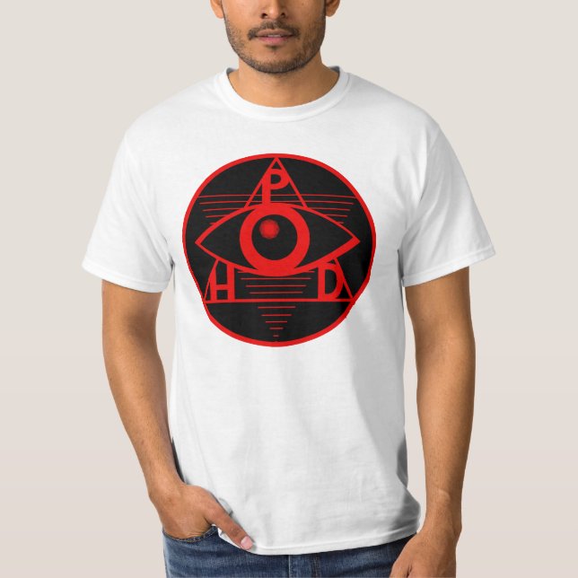 P.H.D. Logotipo en la camisa blanca (Anverso)