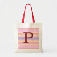 P : Monograma P Bandas De Verano Bolsa De Tote Fun