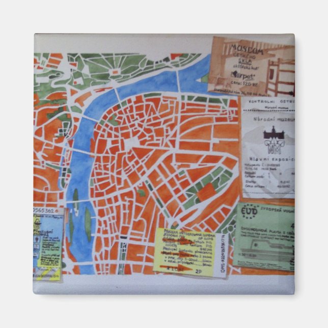 P para imán de Praga (Frente)