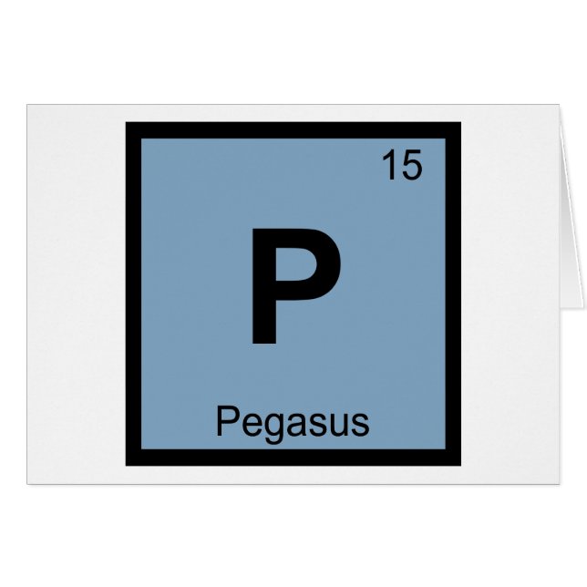 P - Pegasus Símbolo de la Tabla Periódica de Quími (Anverso (Horizontal))