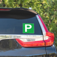 P Plate Verde / Pegatina Blanco