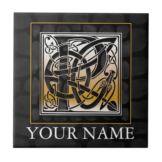 P "su" teja de piedra negra céltica conocida del (Frente)