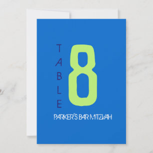 P Tarjeta de asiento inicial de mesa de la barra d
