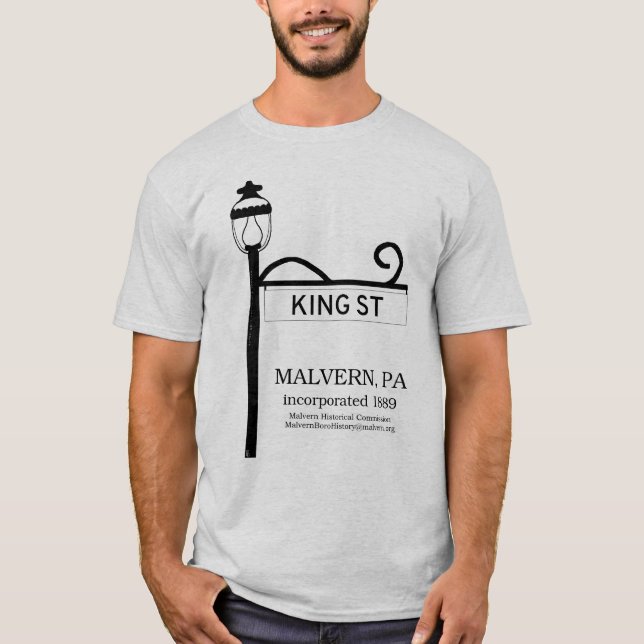 PA de Malvern - Camiseta de rey Street (Anverso)