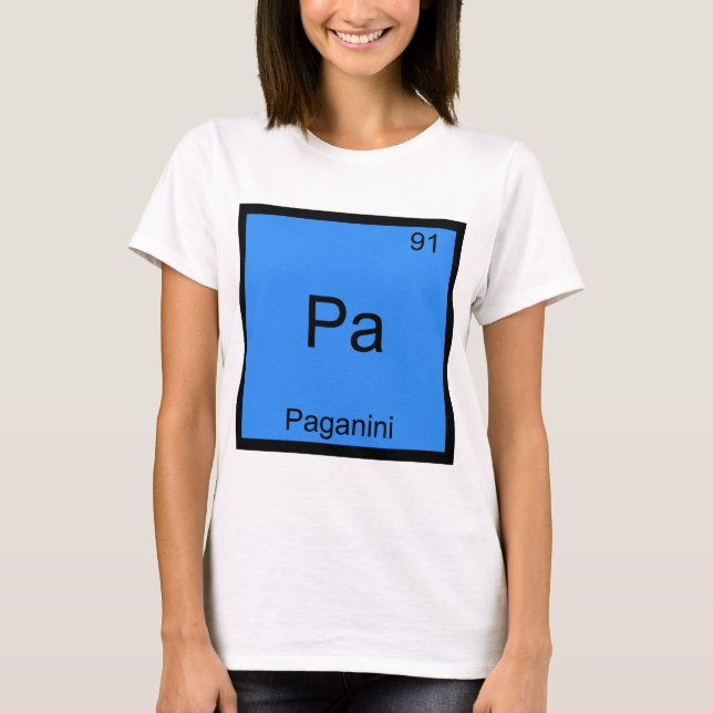 Pa - Paganini Camiseta de símbolo de elemento de q (Anverso)