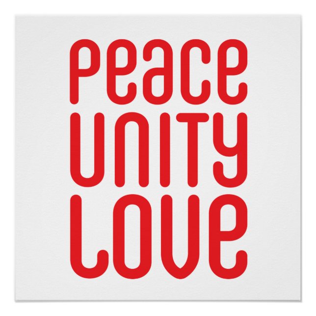 PAACE UNITY LOVE (20" x 20"), papel Poster (Anverso)