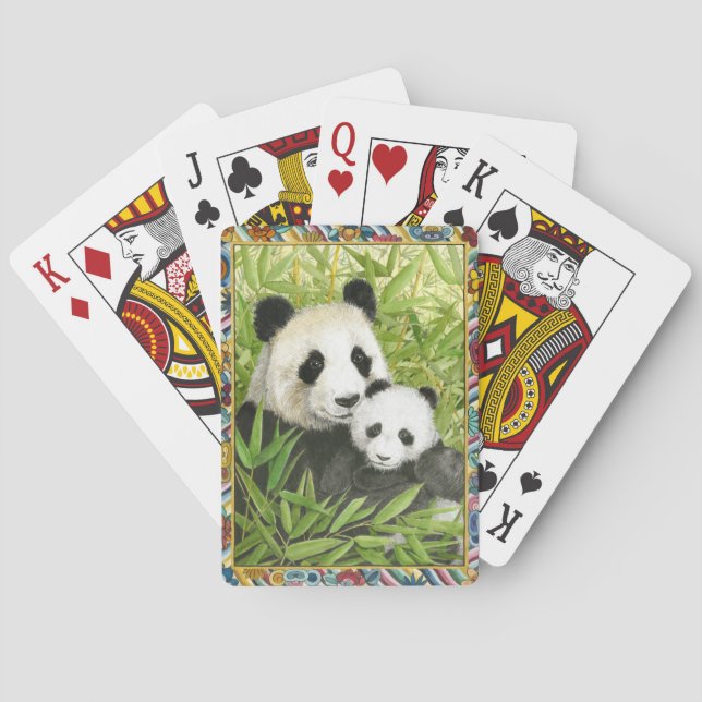 Pabellón de cartas de juego Panda (Reverso)