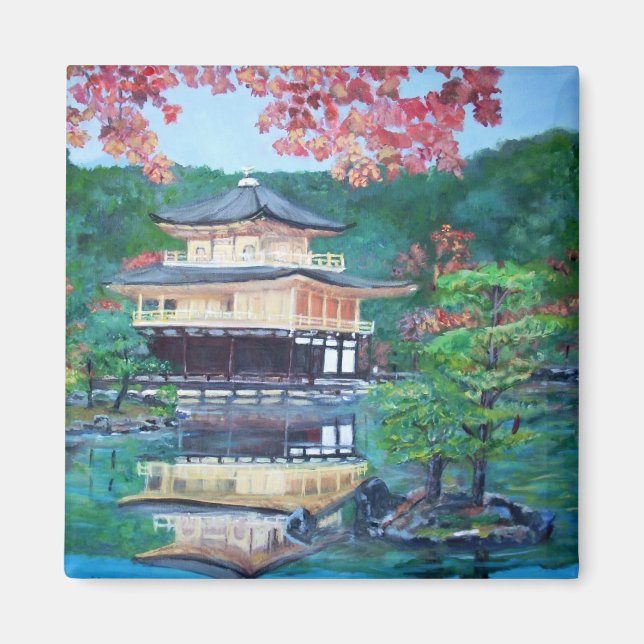 Pabellón de Oro en el imán de Kyoto (Frente)