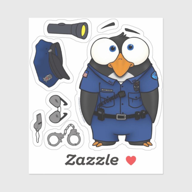 Pablo el pingüino, pegatina (Hoja)