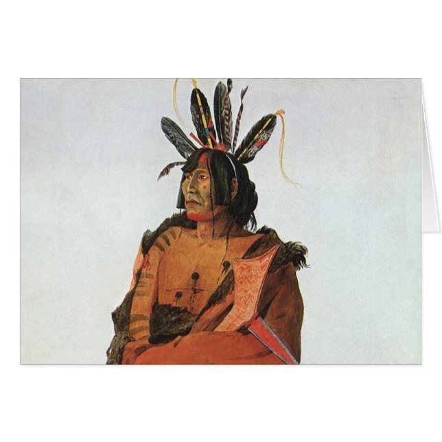 Pachtuwa-Chta, retrato de guerrero arikara de Bodm (Anverso (Horizontal))