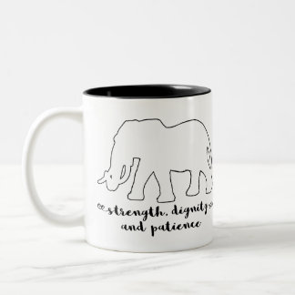 Paciencia animal de la taza el | del elefante del
