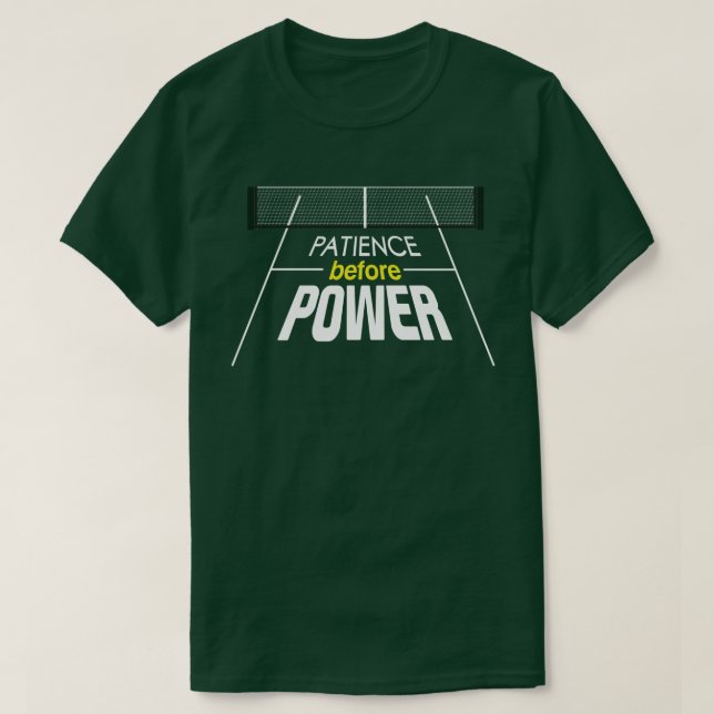 "Paciencia antes del poder" Camisa de pelota (Diseño del anverso)