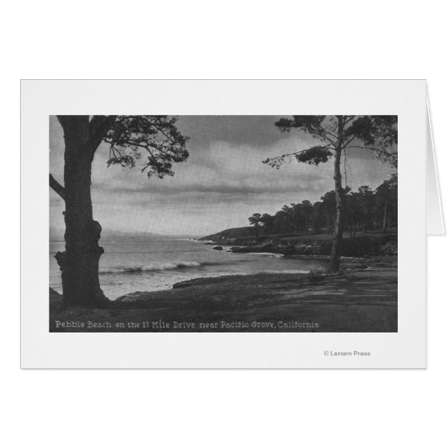 Pacific Grove, CA - Playa de guijarros en 17 milla (Anverso (Horizontal))