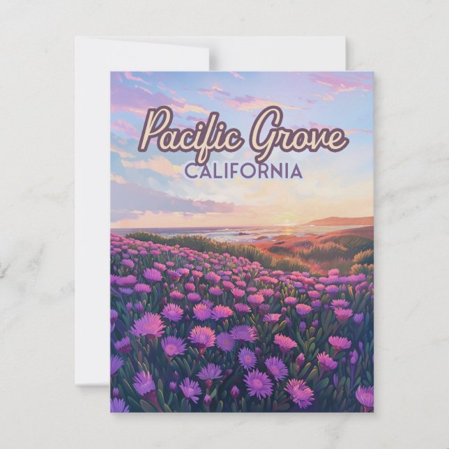 Pacific Grove California Monterey Purple Card (Anverso)
