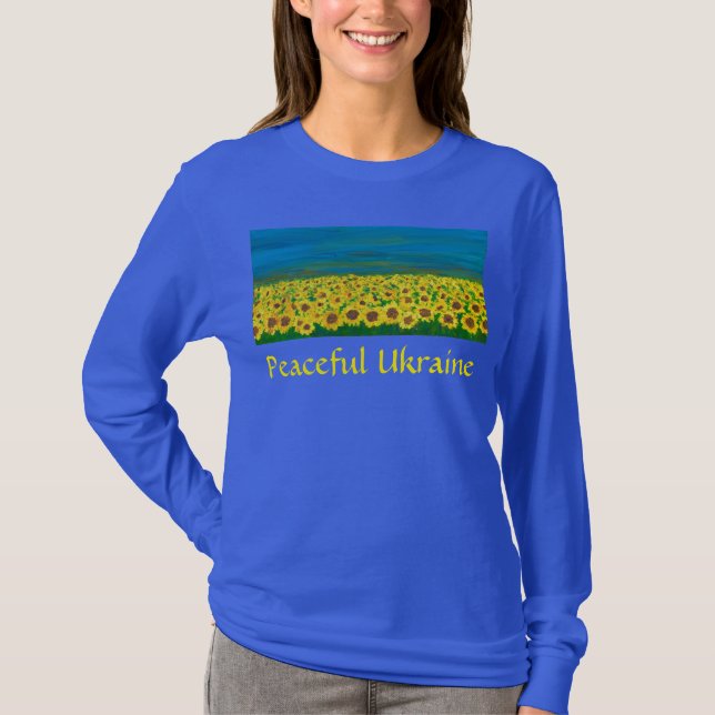 Pacífica camiseta de manga larga para mujeres de U (Anverso)