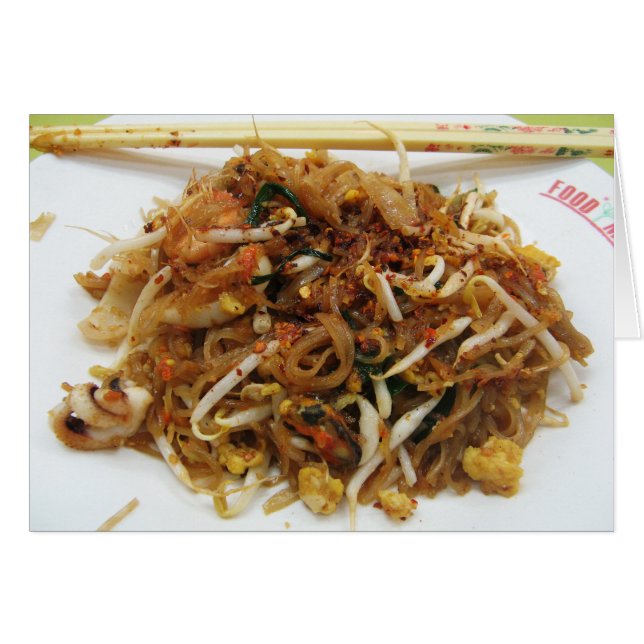 Pad Thai [ผั ด ท ไ] Tailandia Street Food Card (Anverso (Horizontal))