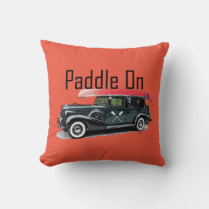 Paddle On Classic Car Design - Cojín decorativo de