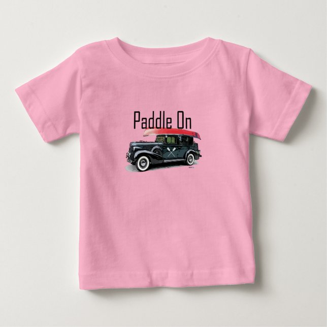 Paddle On Classic CarDesign - Baby Fine Jersey T-S (Anverso)