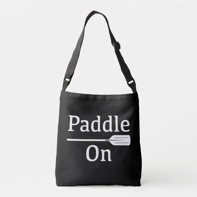 Paddle On Design - Bolsa de cuerpo cruzado de impr (Reverso)