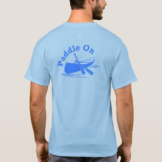 Paddle On Design - Camiseta básica masculina (Reverso)